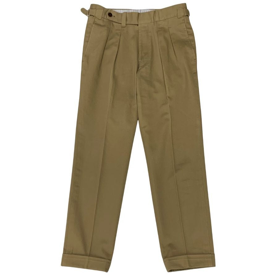 イガラシトラウザーズ ビームスF別注 ツ-インプリーツ コットンパンツ カーキ サイズ44 メンズ 五十嵐 IGARASHI TROUSERS BEAMS 【AFB30】