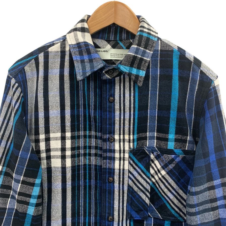 美品◆オフホワイト 19SS 袖切替スウェットシャツ ヴァージルアブロー メンズ サイズM OFF-WHITE VIRGIL ABLOH 【AFB20】