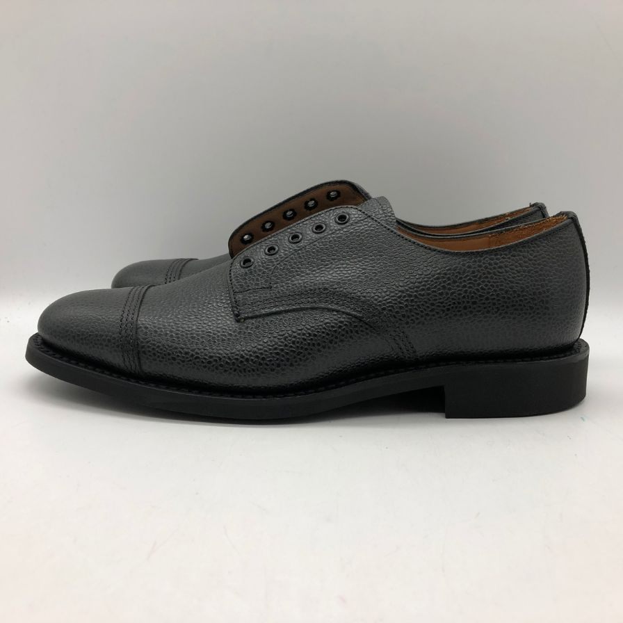 サンダース シボレザー レザーシューズ ブラック サイズ6 メンズ SANDERS 約25.0cm【AFD9-2】