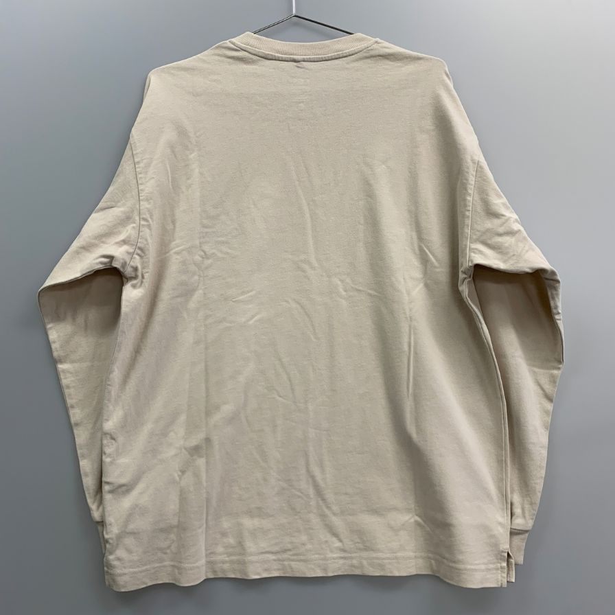 極美品◆カリフォルニア ジェネラル ストア CGS. 長袖Tシャツ ロゴ刺繍 ベージュ メンズ サイズM California General Store 【AFB47】