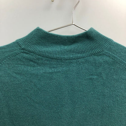 中古◆バランタイン ミドルネック ニット セーター カシミヤ100% スコットランド製 正規タグ メンズ サイズ46 グリーン BALLANTYNE 【AFB13】