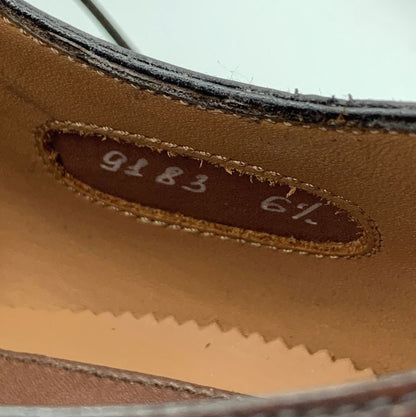 シルバノサセッティ プレーントゥ レザーシューズ ダークブラウン サイズ6 SILVANO SASSETTI 約25.0cm【AFD15】
