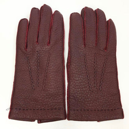 デンツ ペッカリー カシミヤライニング メンズ サイズ8 1/2 ボルドー DENTS【AFI20】【中古】