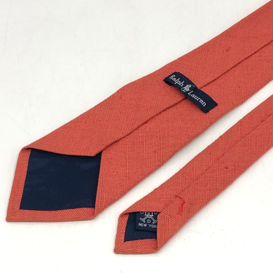 ポロ ラルフローレン ネクタイ 刺繍 オレンジ POLO RALPH LAUREN【AFI17】