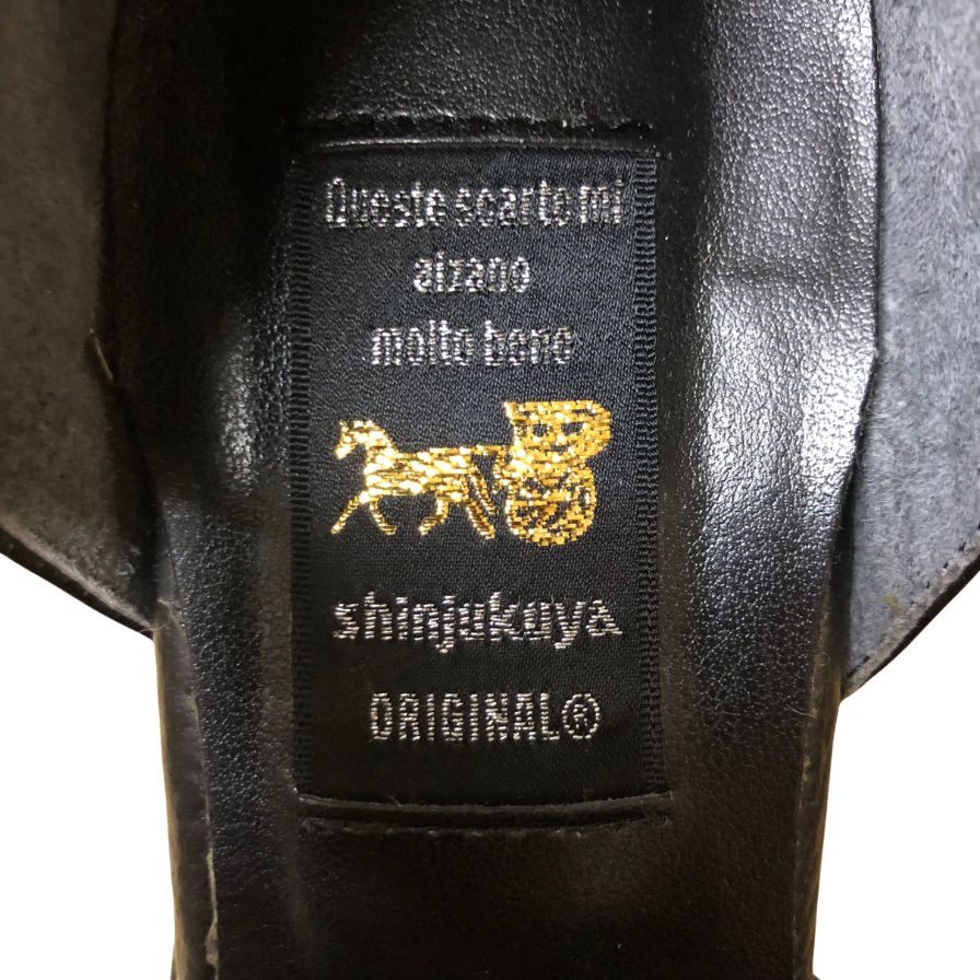 新宿屋 レザーパンプス シャーク 4741-735 ブラック 23cm レディース shinjukuya 約23.0cm【7F2-1】