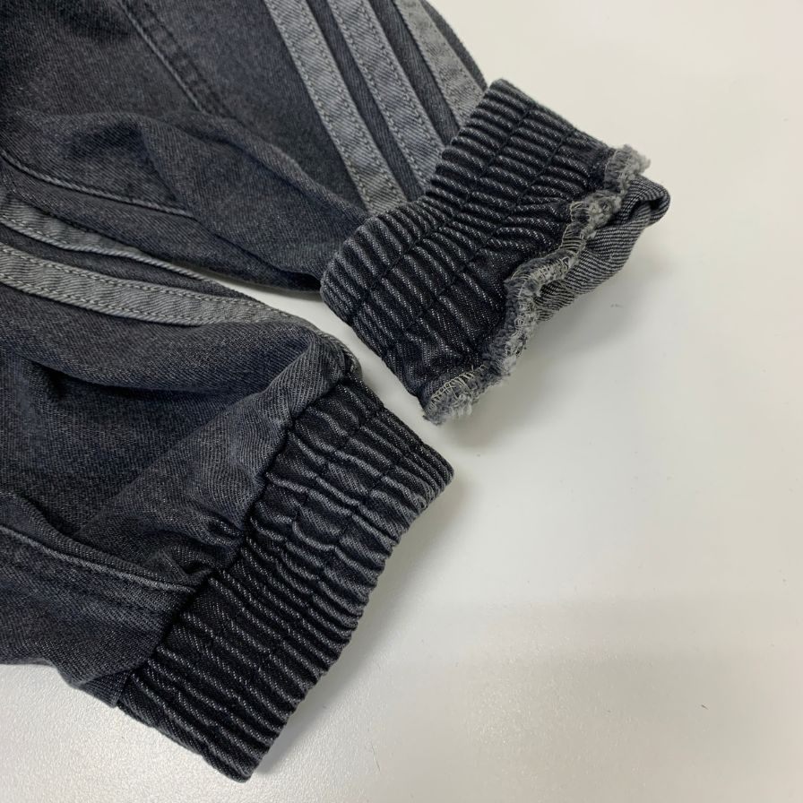 極美品◆アディダス デニムジャケット KV8344 サイズM ブラック メンズ adidas 【AFB34】