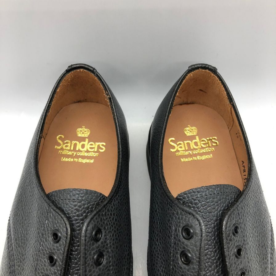 サンダース シボレザー レザーシューズ ブラック サイズ6 メンズ SANDERS 約25.0cm【AFD9-2】