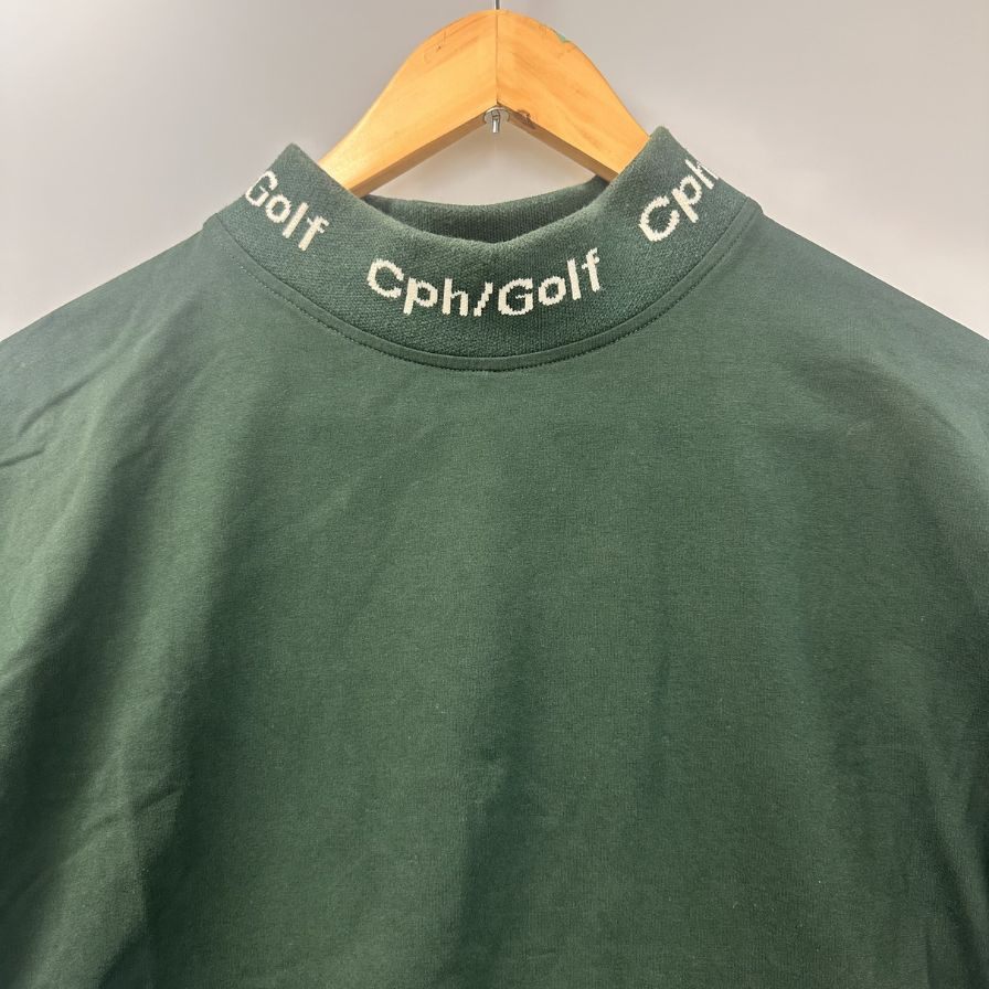 中古◆キャプテンズヘルムゴルフ モックネックTシャツ グリーン サイズM メンズ Cph/Golf 【AFB9】