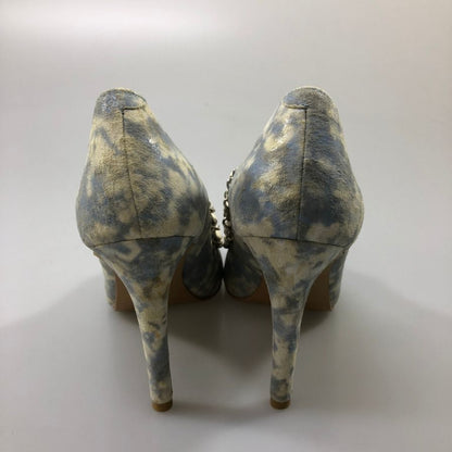 ダイアナ ヒールパンプス チェーン 総柄 レディース サイズ22㎝ DIANA 約22.0cm【AFC49】
