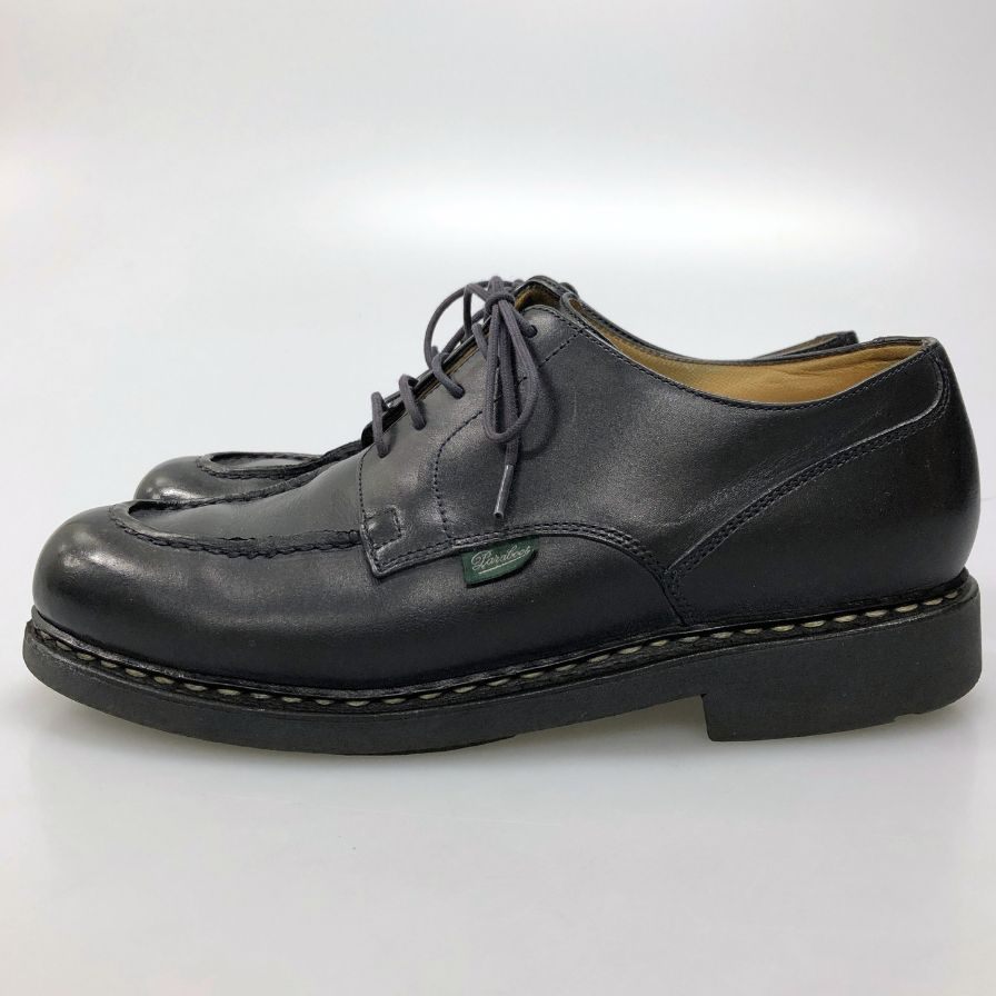 パラブーツ レザーシューズ シャンボード Uチップ カーフ ブラック メンズ サイズUK7 Paraboot CHAMBORD ビジネスシューズ 約25.5cm【LA】【中古】