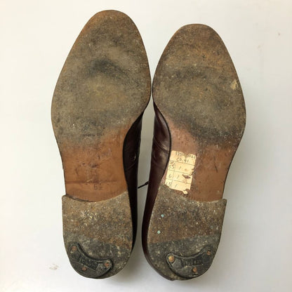 チェザレパチョッティ レザーシューズ 飾り穴 7901 メンズ サイズ6.5 ブラウン系 CESARE PACIOTTI 約25.5cm【AFC44-2】