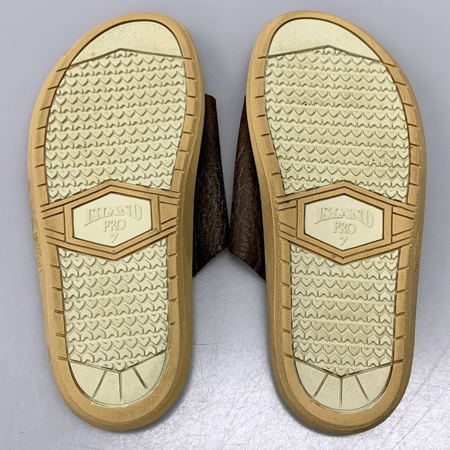 アイランドスリッパ サンダル シャワーサンダル シボレザー カモフラ 迷彩柄 ブラウン系 メンズ サイズ7 ISLAND SLIPPER PRO 約25.5cm【AFC41】