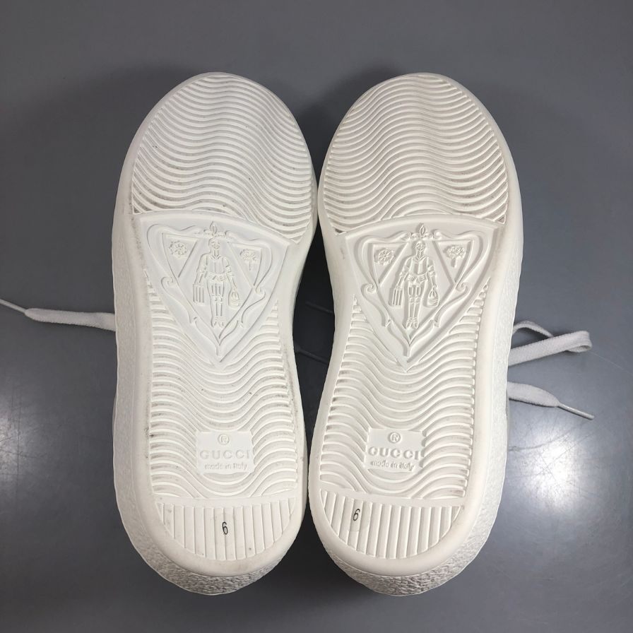 グッチ ローカットスニーカー エース 429446  BEE刺繍 メンズ ホワイト サイズ6 GUCCI 約25.0cm【AFD9-2】