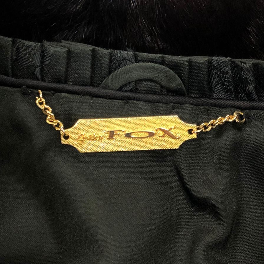 サガミンク ゴールデン フォックス ファーコート 本毛皮 フックボタン ブラウン サイズ11 SAGA MINK GOLDEN FOX【AFF20】