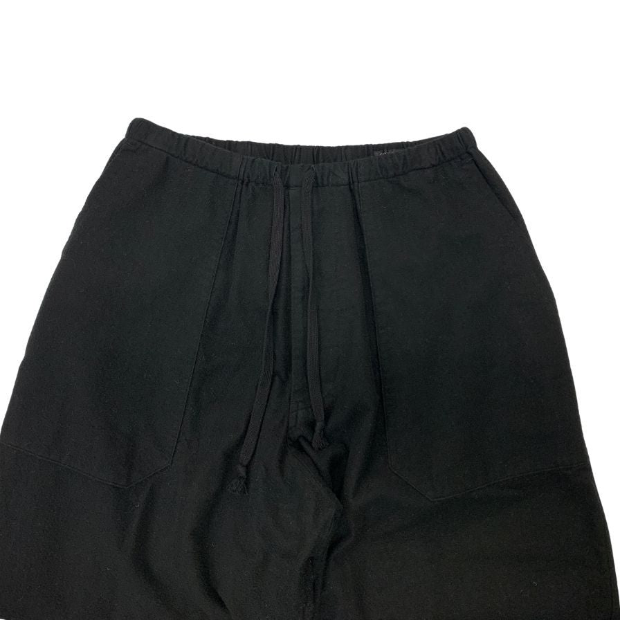 コモリ 25AW コットンネルテーパードパンツ ブラック メンズ サイズ2 C03-03024 COMOLI 【AFB10】