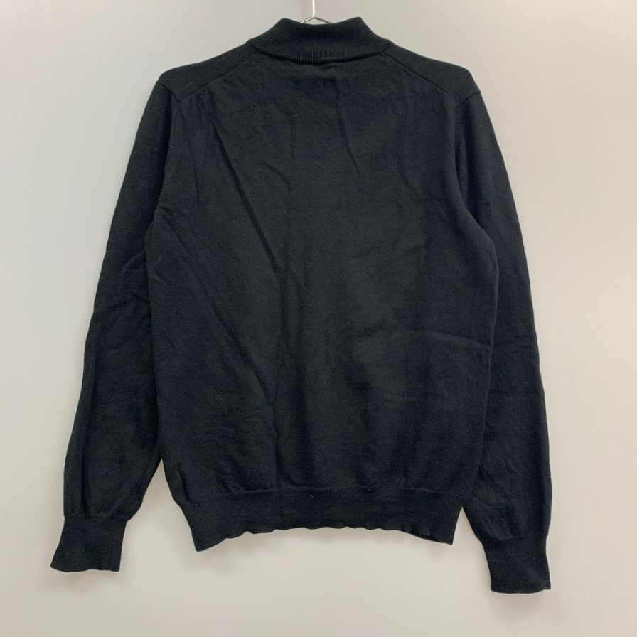 中古◆グランサッソ ウール ニット ブラック メンズ サイズ52 GRAN SASSO 【AFB11】