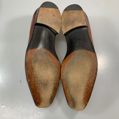 エドワードグリーン タッセルローファー タッセルズ ブローグ ウィングチップ ブラウン メンズ サイズ9E 100ラスト EDWARD GREEN TASSELS ビジネスシューズ 約27.5cm【LA】【中古】