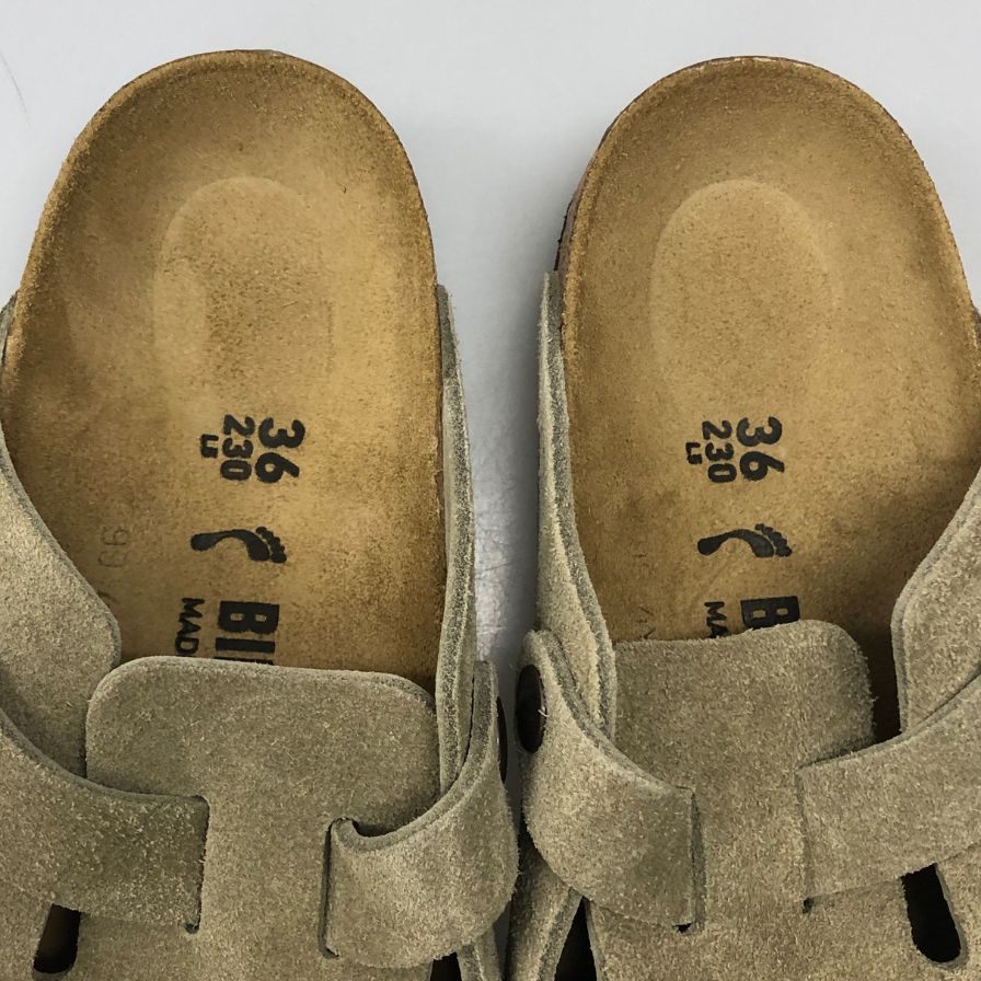 ビルケンシュトック サンダル ボストンBS スエード サイズ36 23.0cm レディース ベージュ系 BIRKENSTOCK 約23.0cm【AFD15-2】