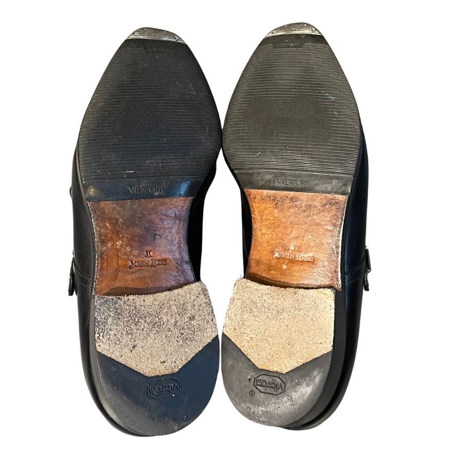 ジョンロブ レザーシューズ ダブルモンク ウィリアム カーフ ブラック メンズ サイズUK7.5E JOHN LOBB William ビジネスシューズ 約26.0cm【LA】【中古】