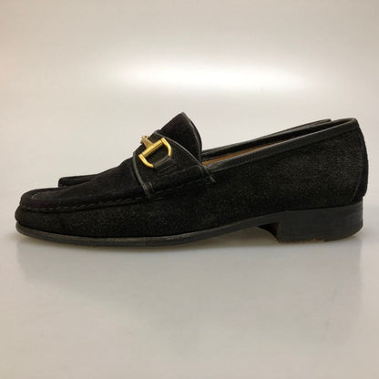 エンツォボナフェ ビットローファー スエード メンズ ブラック サイズ6  Enzo Bonafe ローファー 約24.5cm【LA】【中古】