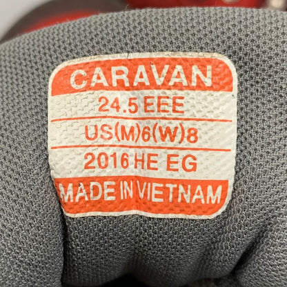 キャラバン トレッキングシューズ ゴアテックス 赤 24.5EEE レディース レースアップ ブーツ 靴 GORE-TEX CARAVAN 約24.5cm【AFC6】