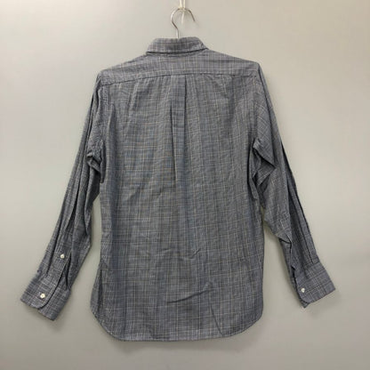 美品◆インディビジュアライズドシャツ 長袖シャツ ボタンダウン チェック グレー メンズ サイズ15-32 INDIVIDUALIZED SHIRTS 【AFB51】