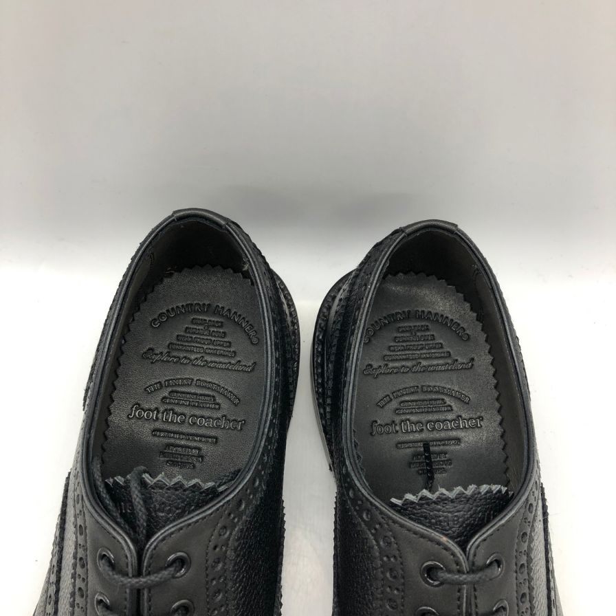フット ザ コーチャー カントリーマナー 6141034101-KT1818 ブラック サイズ7 メンズ foot the coacher 約25.0cm【AFD9-2】