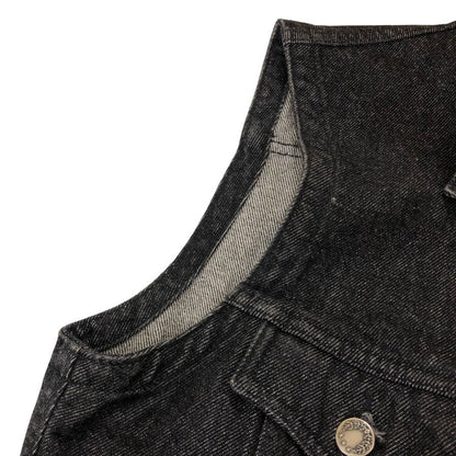 美品◆マーティンローズ デニムベスト ブラック レディース サイズ42 MARTINE ROSE 【AFB28】