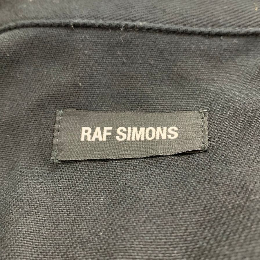 美品◆ラフシモンズ 20SS スリムフィットデニムシャツ サイズM メンズ ブラック RAF SIMONS 【AFA8】