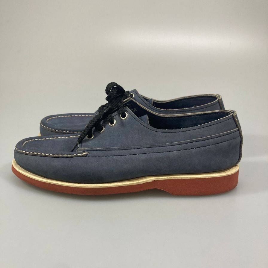 ラッセルモカシン デッキシューズ スエード メンズ ネイビー サイズ6.5E RUSSELL MOCCASIN 約25.0cm【AFC34】