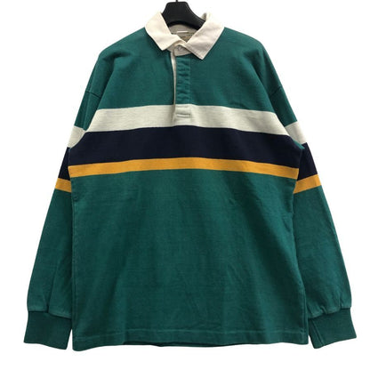 中古■エルエルビーン ラガーシャツ ボーダー グリーン系 サイズM メンズ L.L.Bean 【AFB14】