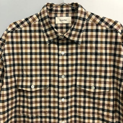 美品◆アーニーパロ チェックシャツ マルチカラー メンズ サイズ48 erniepalo 【AFB43】