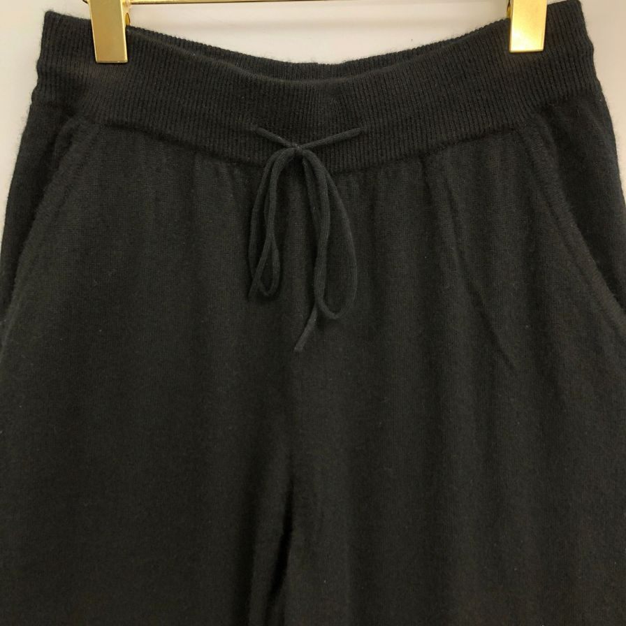 キャッシュ＆バルバ モンゴリアン カシミヤ ワイドパンツ OMCPT001 ブラック サイズ2 Cash & Barba 【AFB7】