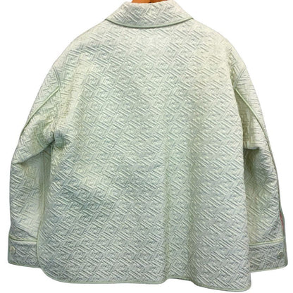 新品同様◆フェンディ 22SS キルティングジャケット FF総柄 グリーン×ピンク レディース サイズ38 FJ7264 FENDI by Kim Jones Hairdo Girls 【AFA19】