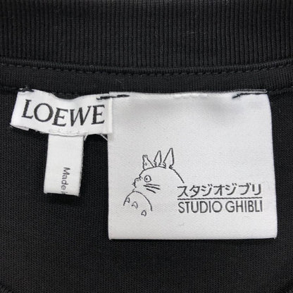 美品◆ロエベ スタジオジブリ Tシャツ ハウルの動く城 カルシファー アナグラム ロゴ 刺繍ポケット HB44Y22X07レディース サイズXS ブラック  LOEWE 【AFB21】