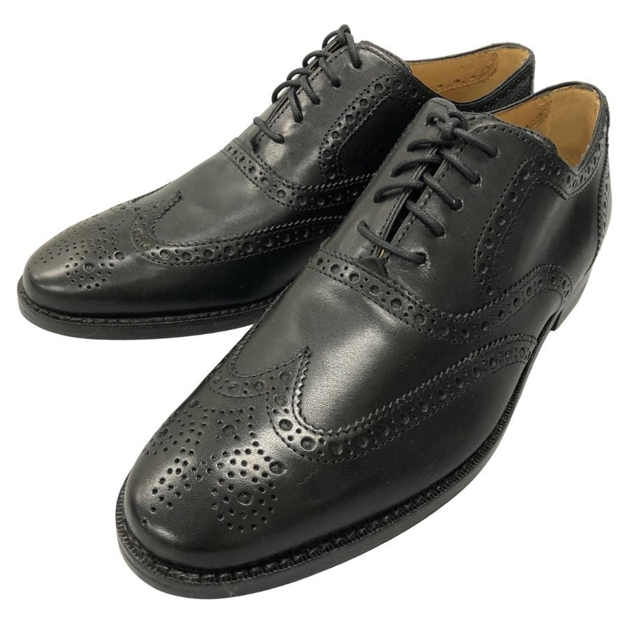 コールハーン レザーシューズ ウィングチップ 本革 ブラック メンズ サイズ7 COLE HAAN 約25.5cm【AFD13】