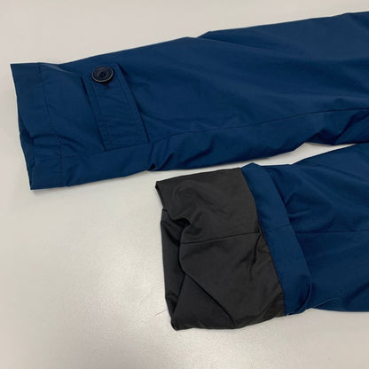 極美品◆ヘルノ フライトシリーズ ステンカラーコート ブルー メンズ サイズ50 HERNO 【AFB35】