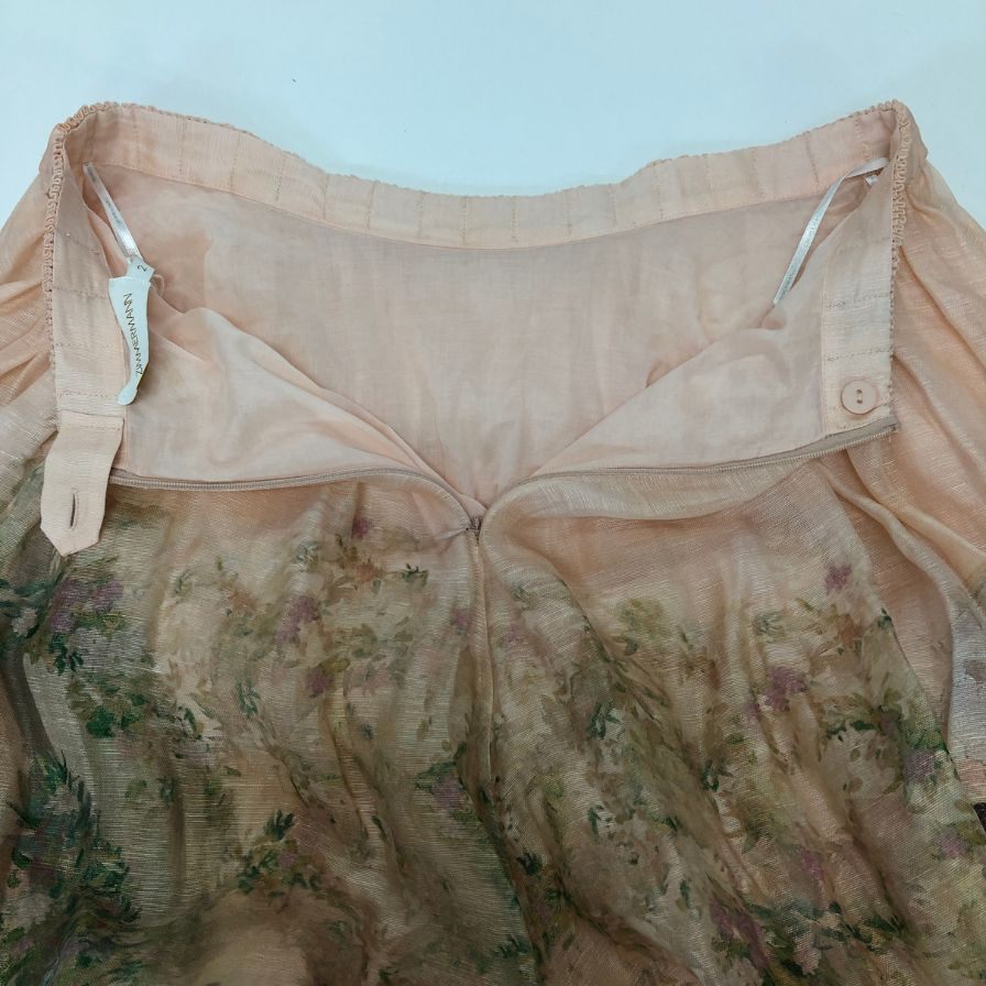ジマーマン ロングスカート 花柄 レースデザイン ピンク系 レディース サイズ2 ZIMMERMANN【AFB16】