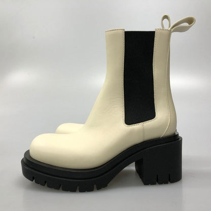 ボッテガヴェネタ ブーツ LUG ANKLE ブラック ホワイト サイズ35 レディース BOTTEGA VENETA 約22.0cm【AFD15-2】
