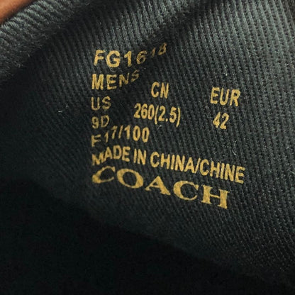 コーチ レザースニーカー ブラウン サイズ26cm メンズ COACH 約26.0cm【AFC32】