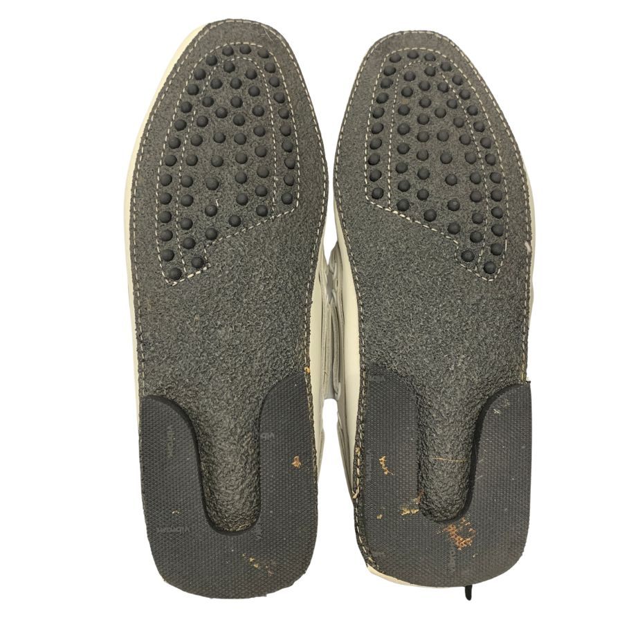 カーシュー ドライビングシューズ レザー ホワイト サイズ41 Car Shoe 約26.0cm【AFD13】