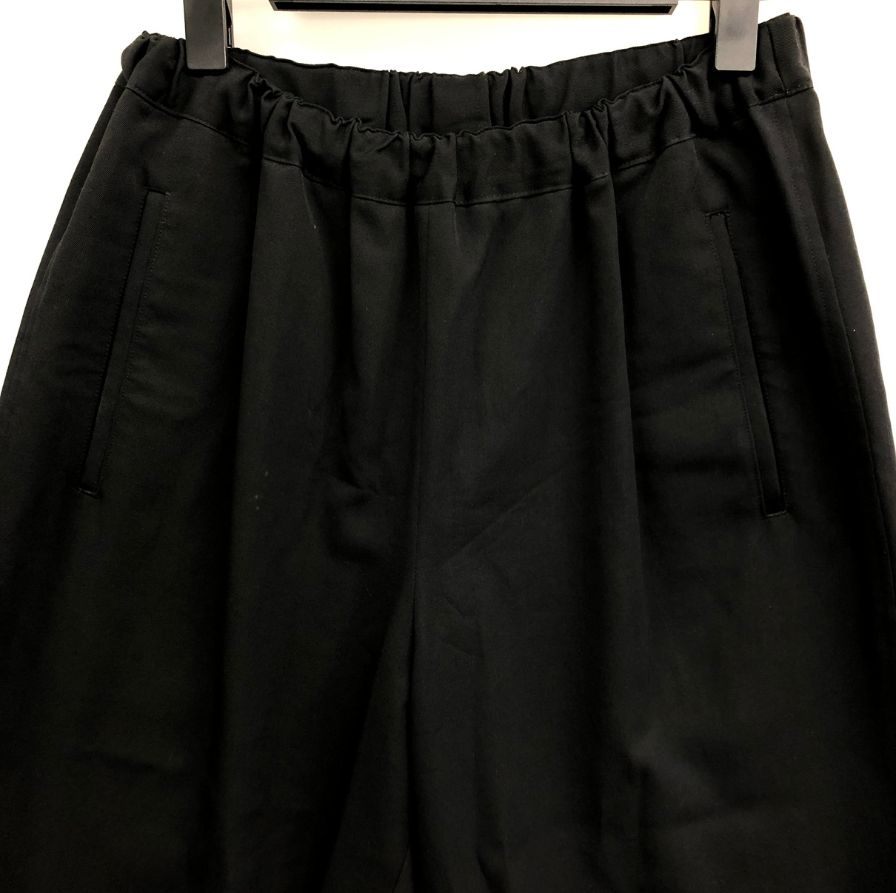 コムデギャルソン レディース クロップドパンツ ウエストゴム RE-P007 AD2019 日本製 サイズXS ブラック COMME des GARCONS 【AFB44】