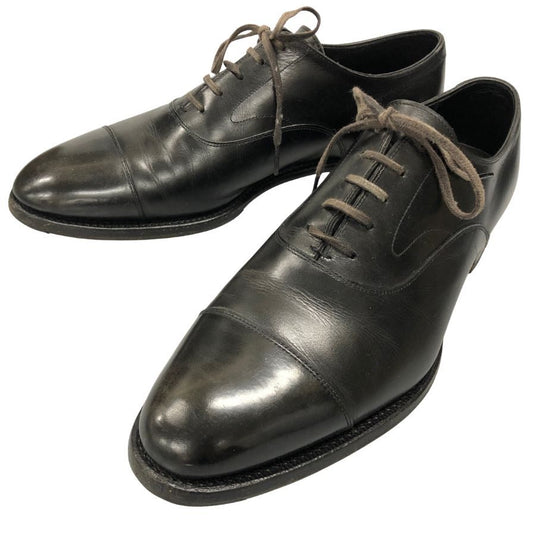 三陽山長 レザーシューズ 友二郎 ストレートチップ ブラック カーフ サイズ8 ビジネスシューズ 約27.0cm【LA】【中古】