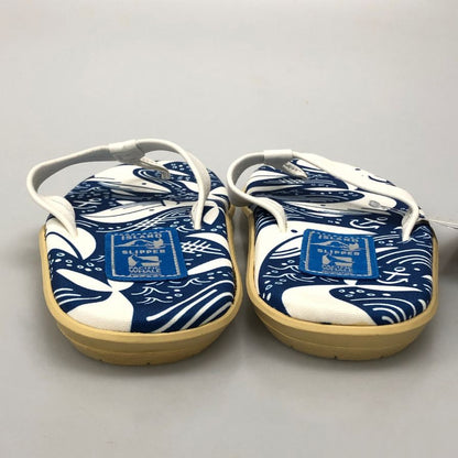 アイランドスリッパ ビーチサンダル 総柄 クラシック デザイン ブルー メンズ サイズ12 ISLAND SLIPPER 約30.0cm【AFC4】