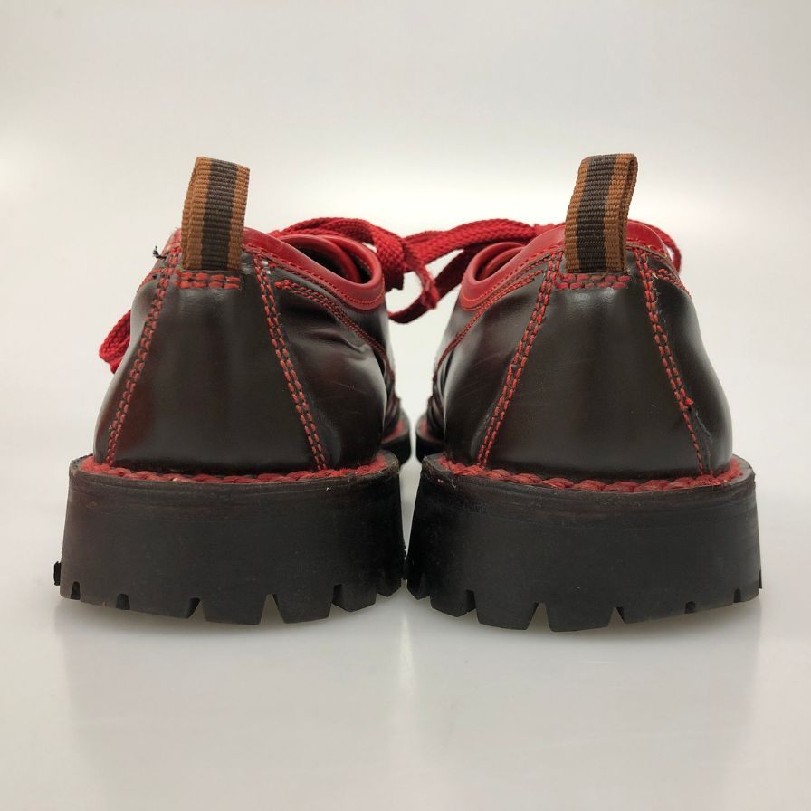 ミュウミュウ オックスフォード 292 サイズ6ハーフ ブラック＆レッド Miu Miu 約25.0cm【AFC2】