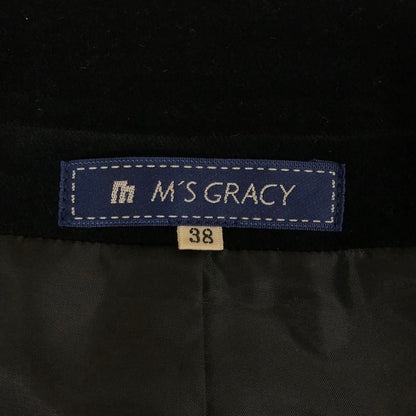 美品◆エムズグレイシー ジャケット ベロア サイズ38  ブラック レディース M'S GRACY 【AFB11】