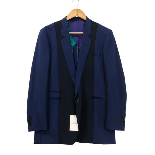 新品同様◆ポールスミス バイカラー 1Bテーラードジャケット ベストセット ブルー×ダークネイビー サイズL PAUL SMITH 【AFB48】