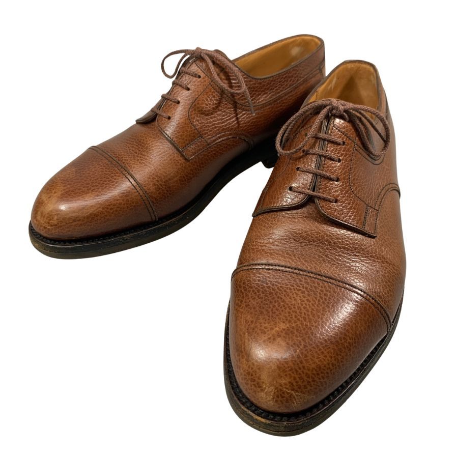 ジェイエムウエストン レザーシューズ 765-22 ストレートチップ 旧ロゴ シボレザー ブラウン メンズ サイズ8.5E J.M.Weston ビジネスシューズ 約27.0cm【LA】【中古】