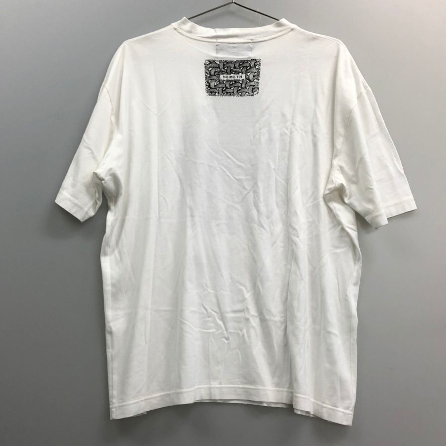 中古◆ネメス Tシャツ フロントプリント ホワイト サイズタグ欠損 メンズ NEMETH 【AFB43】