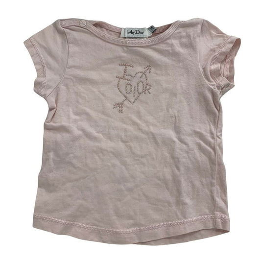 中古◆ベイビー ディオール Tシャツ サイズ2A ピンク ベビー  baby Dior 【AFB25】